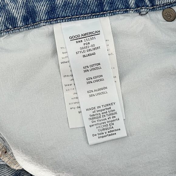 GOOD AMERICAN Good Boy Jeans Women’s Size 18 Light Blue Wash Blue643 - Picture 3 of 5